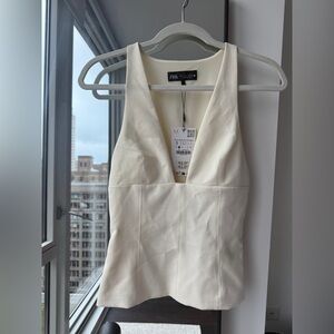 ZARA WHITE TANK SIZE S NWT